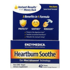 Enzymedica Heartburn Soothe Vanilla-Orange 42 Relief Chews 670480100301