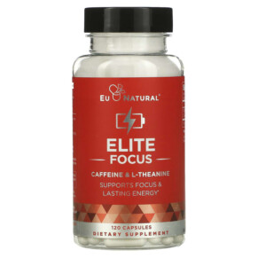 Eu Natural ELITE FOCUS Caffeine & L-Theanine 120 Capsules 855244008165