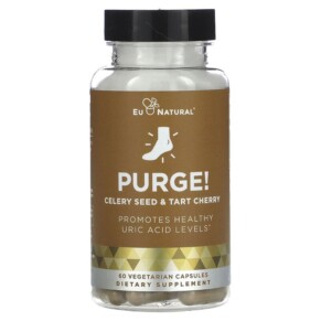 Eu Natural PURGE! Celery Seed & Tart Cherry 60 Vegetarian Capsules 855244008127