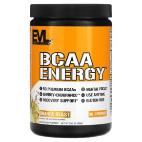 EVLution Nutrition BCAA ENERGY Orange Blast 10.1 oz (285 g) 818901025127