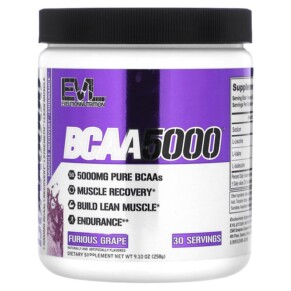 EVLution Nutrition BCAA5000 Furious Grape 9.1 oz (258 g) 682055552835