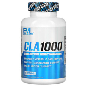 EVLution Nutrition CLA1000 Stimulant Free Weight Management 90 Softgels 852687908601
