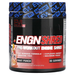 EVLution Nutrition ENGN Shred Pre-Workout Engine Shred Fruit Punch 8.4 oz (237 g) 710051864147