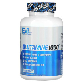 EVLution Nutrition Glutamine1000 120 Veggie Capsules 818901024397