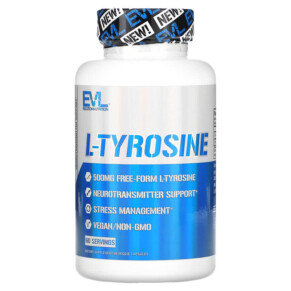 EVLution Nutrition L-Tyrosine 500 mg 60 Veggie Capsules 818901028180