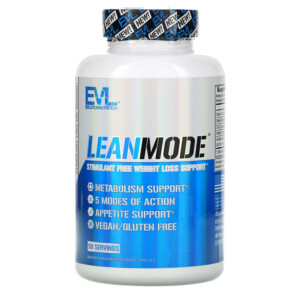 EVLution Nutrition LeanMode Stimulant Free Weight Loss Support 150 Veggie Capsules 852665240716