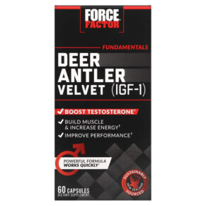 Force Factor Deer Antler Velvet (IGF-1) 60 Capsules 818594016839