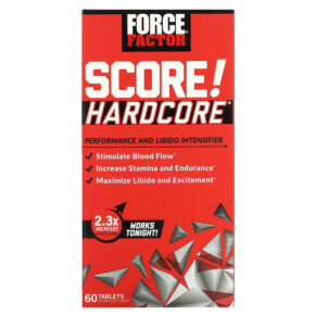 Force Factor Force Factor SCORE! Hardcore Performance and Libido Intensifier 60 Tablets 60 Tablets 818594017393