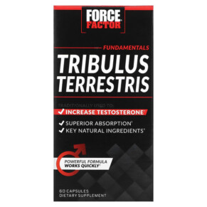 Force Factor Force Factor Tribulus Terrestris Testosterone Booster 500 mg 60 Capsules 818594014910