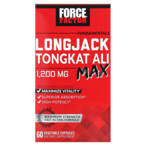 Force Factor Fundamentals LongJack Tongkat Ali Max 1.200 mg 60 Vegetable Capsules 818594019069