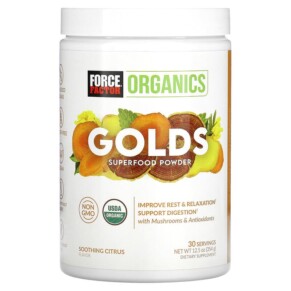 Force Factor Organics Golds Superfood Powder Soothing Citrus 12.5 oz (354 g) 818594018956