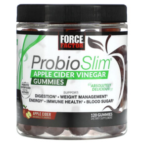 Force Factor ProbioSlim Apple Cider Vinegar Gummies 120 Gummies 818594015443
