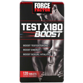 Force Factor Test X180 Boost Male Testosterone Booster 120 Tablets 818594014774