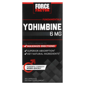 Force Factor Yohimbine 6 mg 30 Capsules 818594015276