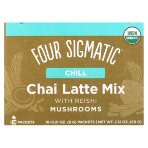 Four Sigmatic Chai Latte Mix with Reishi Mushrooms 10 Packets 0.21 oz (6 g) Each 816897020829