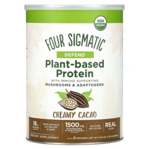 Four Sigmatic Plant-Based Protein with Immune Supporting Mushrooms & Adaptogens Creamy Cacao 21.16 oz (600 g) 816897022298