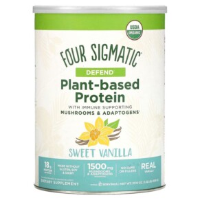 Four Sigmatic Plant-Based Protein with Immune Supporting Mushrooms & Adaptogens Sweet Vanilla 1.32 lb (600 g) 816897022342