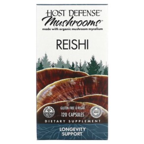 Fungi Perfecti Host Defense Reishi Longevity Support 120 Capsules 633422030333