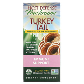 Fungi Perfecti Host Defense Turkey Tail 60 Vegetarian Capsules 633422027326