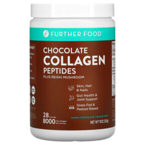 Further Food Chocolate Collagen Peptides Plus Reishi Mushroom Dark Chocolate 11 oz (312 g) 850006249008