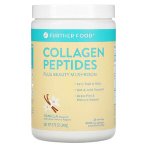 Further Food Collagen Peptides Plus Beauty Mushroom Vanilla 8.79 oz (249 g) 850006249060