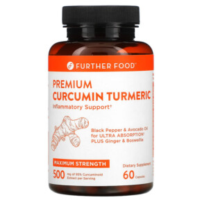 Further Food Premium Curcumin Turmeric Maximum Strength 500 mg 60 Capsules 850006249152
