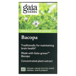 Gaia Herbs Bacopa 60 Vegan Liquid Phyto-Caps 751063150842