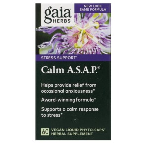 Gaia Herbs Calm A.S.A.P. 60 Vegan Liquid Phyto-Caps 751063150491