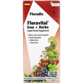 Gaia Herbs Floradix Floravital Iron + Herbs 23 fl oz (700 ml) 850026260144