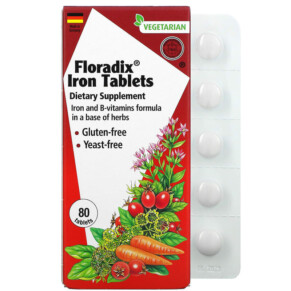 Gaia Herbs Floradix Iron Tablets 80 Tablets 850026260175