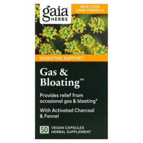Gaia Herbs Gas & Bloating 50 Vegan Capsules 751063996198