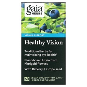 Gaia Herbs Healthy Vision 60 Vegan Liquid Phyto-Caps 751063399708