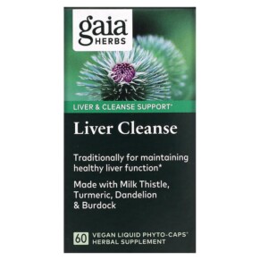 Gaia Herbs Liver Cleanse 60 Vegan Liquid Phyto-Caps 751063146029