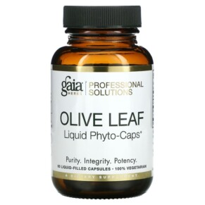 Gaia Herbs Professional Solutions Olive Leaf 60 Liquid-Filled Capsules 751063399449