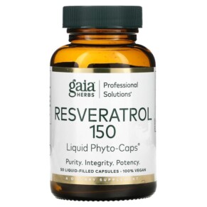 Gaia Herbs Professional Solutions Resveratrol 150 50 Liquid-Filled Capsules 751063996778