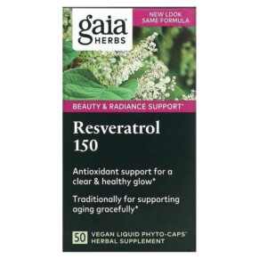 Gaia Herbs Resveratrol 150 50 Vegan Liquid Phyto-Caps 751063996648