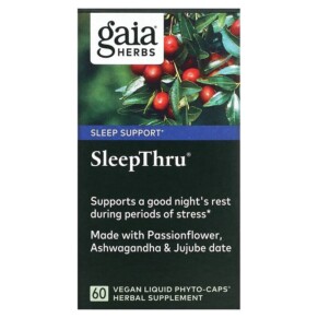 Gaia Herbs SleepThru 60 Vegan Liquid Phyto-Caps 751063145763