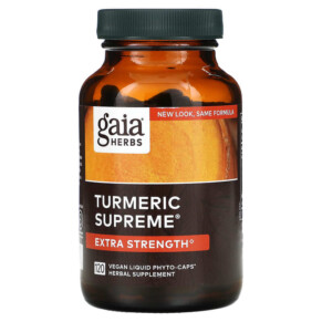 Gaia Herbs Turmeric Supreme Extra Strength 120 Vegan Liquid Phyto-Caps 751063145961
