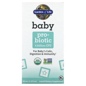 Garden of Life Baby Probiotic 4 Billion CFU 1.9 fl oz (56 ml) 658010125239