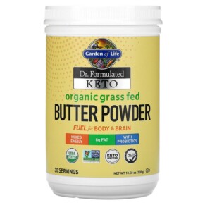 Garden of Life Dr. Formulated Keto Organic Grass Fed Butter Powder 10.58 oz (300 g) 658010124461