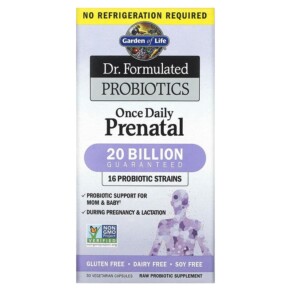 Garden of Life Dr. Formulated Probiotics Once Daily Prenatal 30 Vegetarian Capsules 658010120036