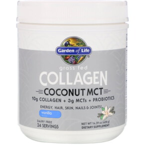 Garden of Life Grass Fed Collagen Coconut MCT Vanilla 14.39 oz (408 g) 658010127103