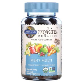 Garden of Life MyKind Organics Men's Multi Organic Berry 120 Vegan Gummy Drops 658010120296