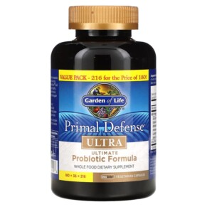 Garden of Life Primal Defense Ultra Ultimate Probiotic Formula 216 UltraZorbe Vegetarian Capsules 658010114103