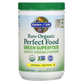 Garden of Life Raw Organic Perfect Food Green Superfood Juiced Greens Powder Original 14.6 oz (414 g) 658010117081