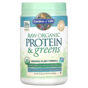 Garden of Life RAW Organic Protein & Greens Plant Formula Lightly Sweet 22.92 oz (650 g) 658010118682