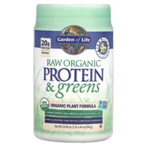 Garden of Life RAW Organic Protein & Greens Plant Formula Vanilla 19.40 oz (550 g) 658010118705