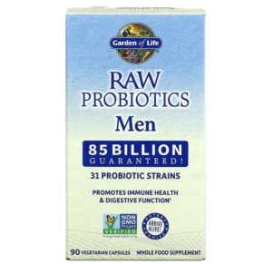 Garden of Life RAW Probiotics Men 85 Billion Live Cultures 90 Vegetarian Capsules 658010115650