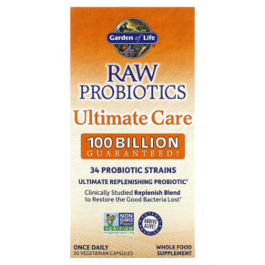 Garden of Life RAW Probiotics Ultimate Care 30 Vegetarian Capsules 658010116640