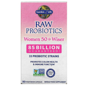 Garden of Life RAW Probiotics Women 50 & Wiser 85 Billion 90 Vegetarian Capsules 658010115681